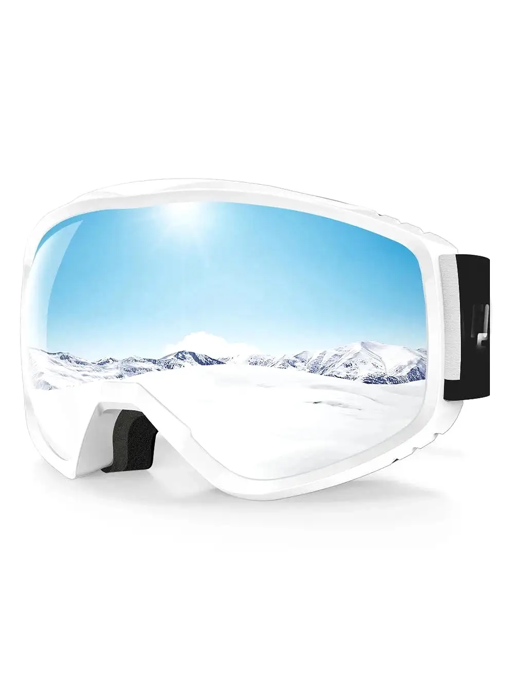 Ashore Ski Shop Adult Ski Goggles OTG - Wear Glasses Ski Goggles for Men and Women Anti-fog 100% Anti UV Line Wide Field of 180°