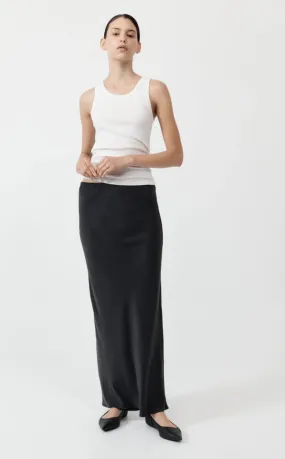 Bias Slip Skirt - Black