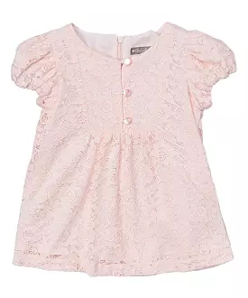 Blush Lace Cap-Sleeve Top