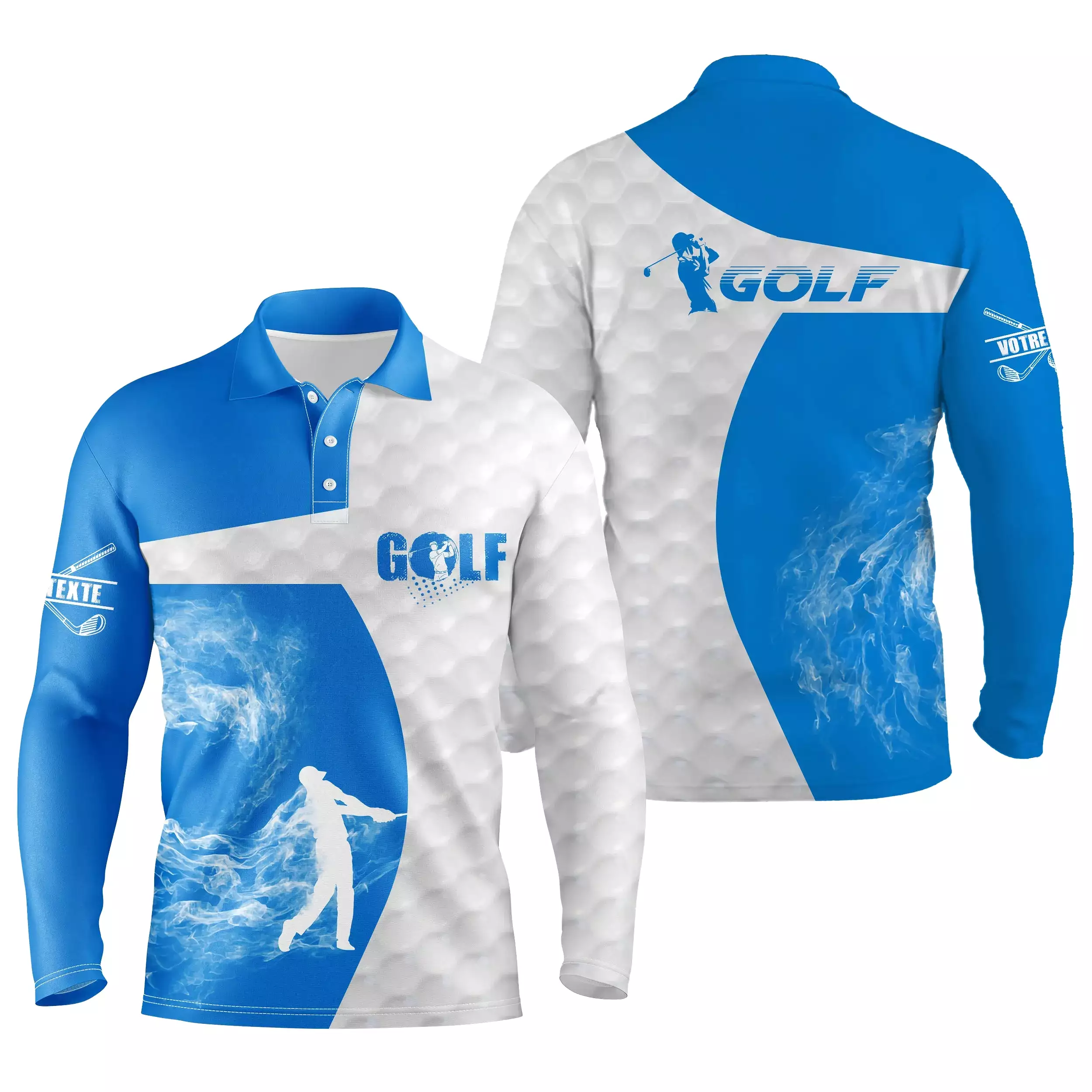 Cadeau Original Personnalisé Golfeur, Polo de Sport Homme Femme, Polo à Séchage Rapide, Impression Golfeur Club de Golf - CTS110