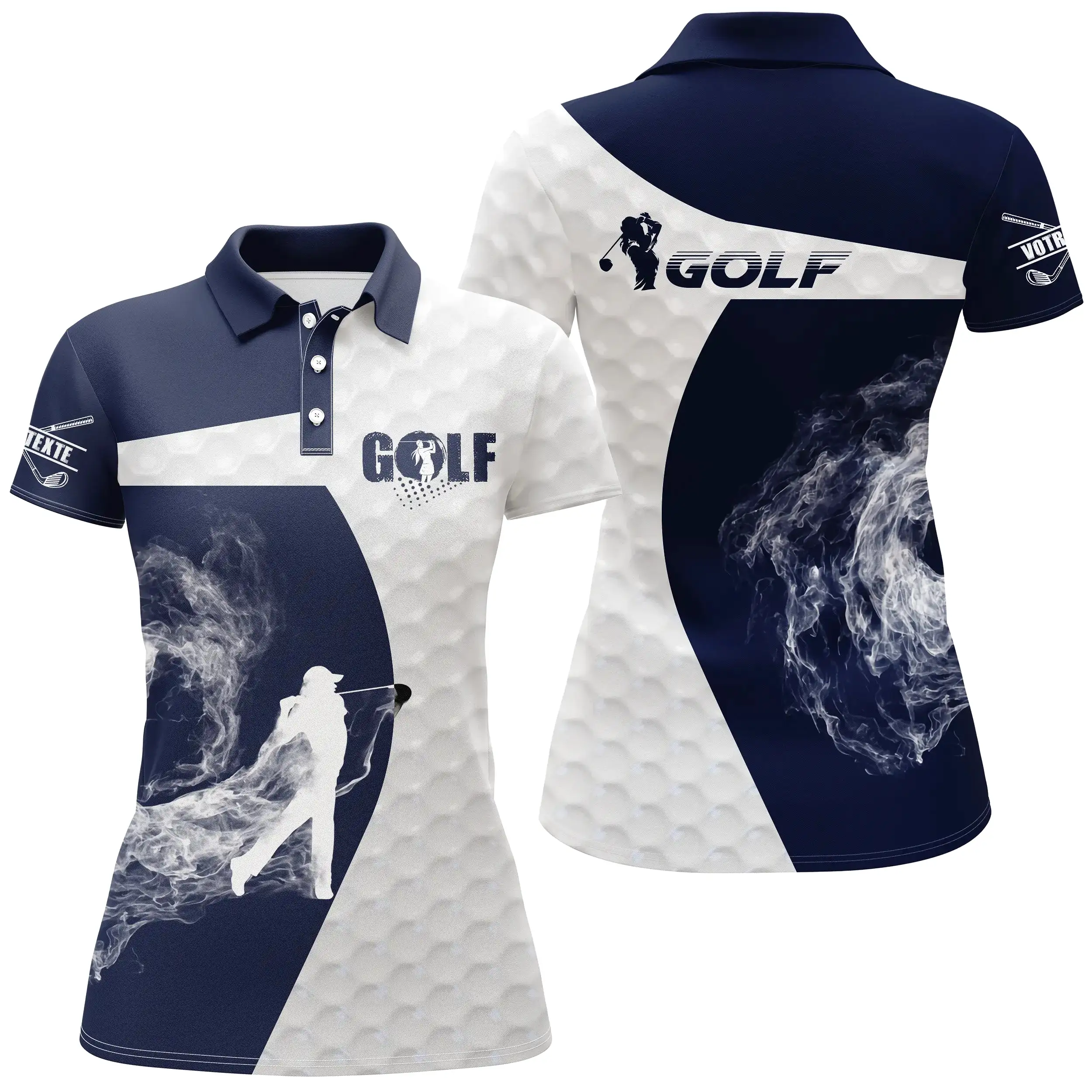 Cadeau Original Personnalisé Golfeur, Polo de Sport Homme Femme, Polo à Séchage Rapide, Impression Golfeur Club de Golf - CTS110