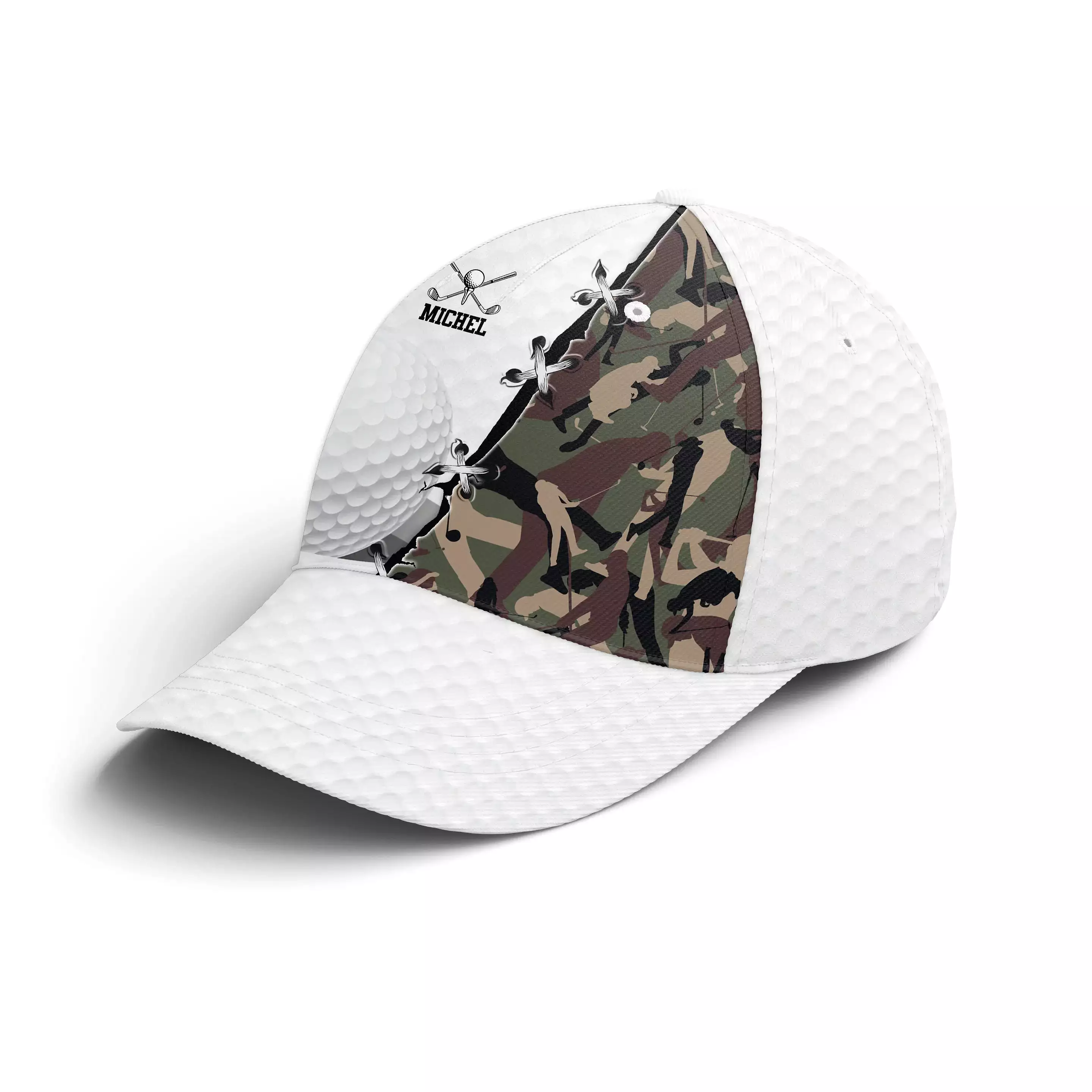 Casquette De Golf Performance, Motifs Balle de Golf, Camouflage, Cadeau Personnalisé Idéal Pour Fans De Golf - CTS25052226