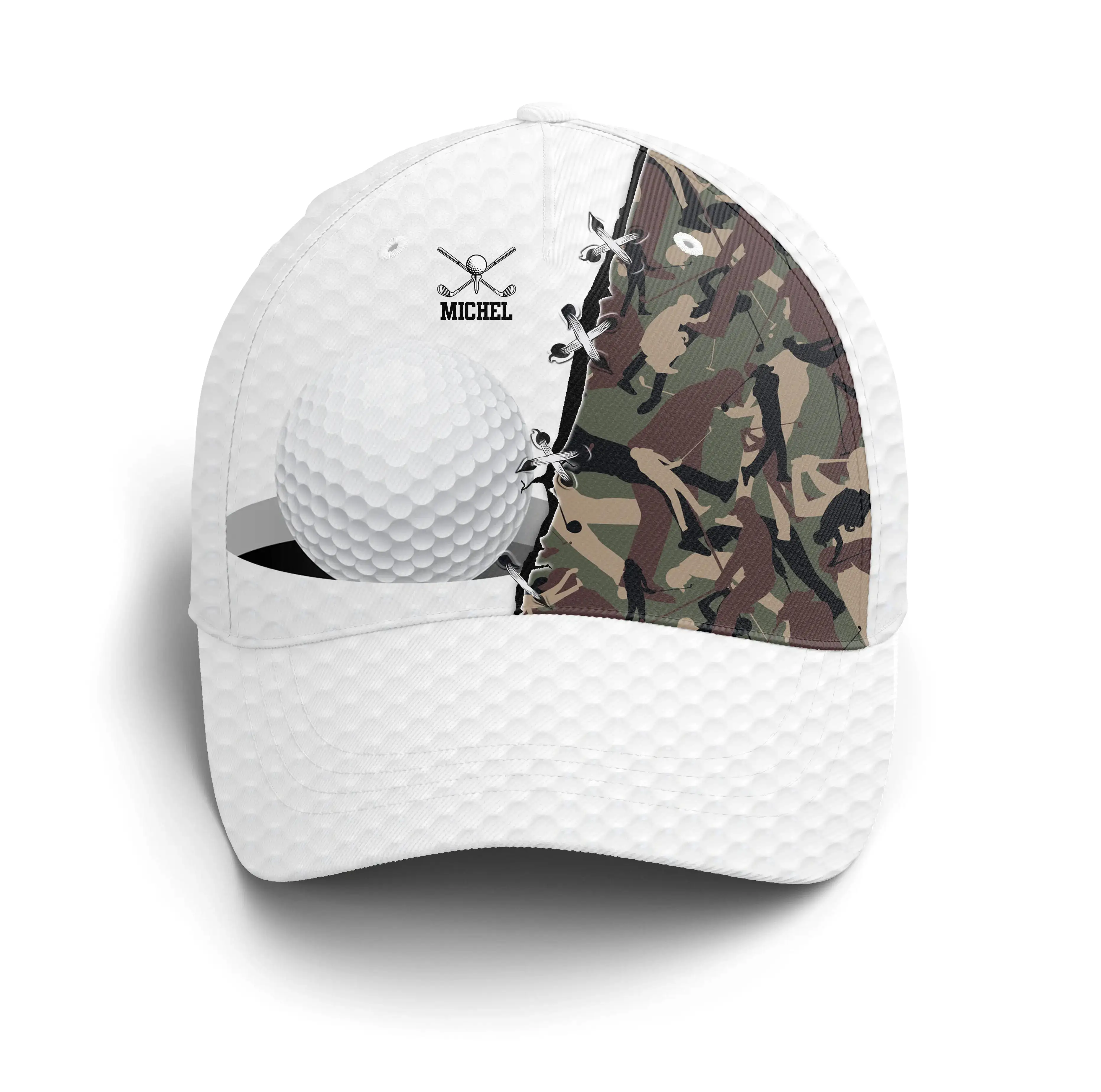 Casquette De Golf Performance, Motifs Balle de Golf, Camouflage, Cadeau Personnalisé Idéal Pour Fans De Golf - CTS25052226