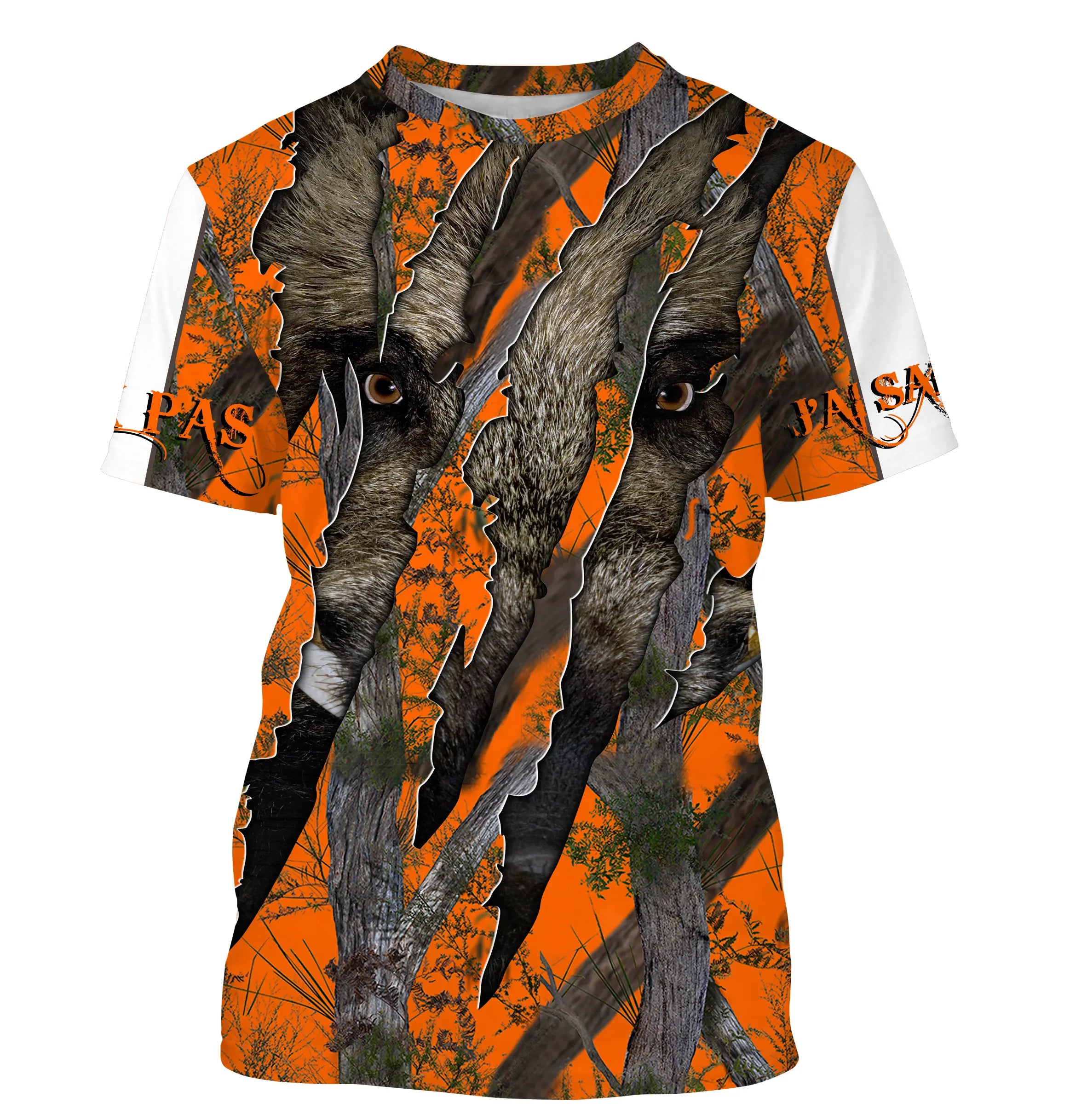 Chasse Au Sanglier, Camouflage Orange Fluo Chasse, J'peux Pas, J'ai Sanglier - CT07112232