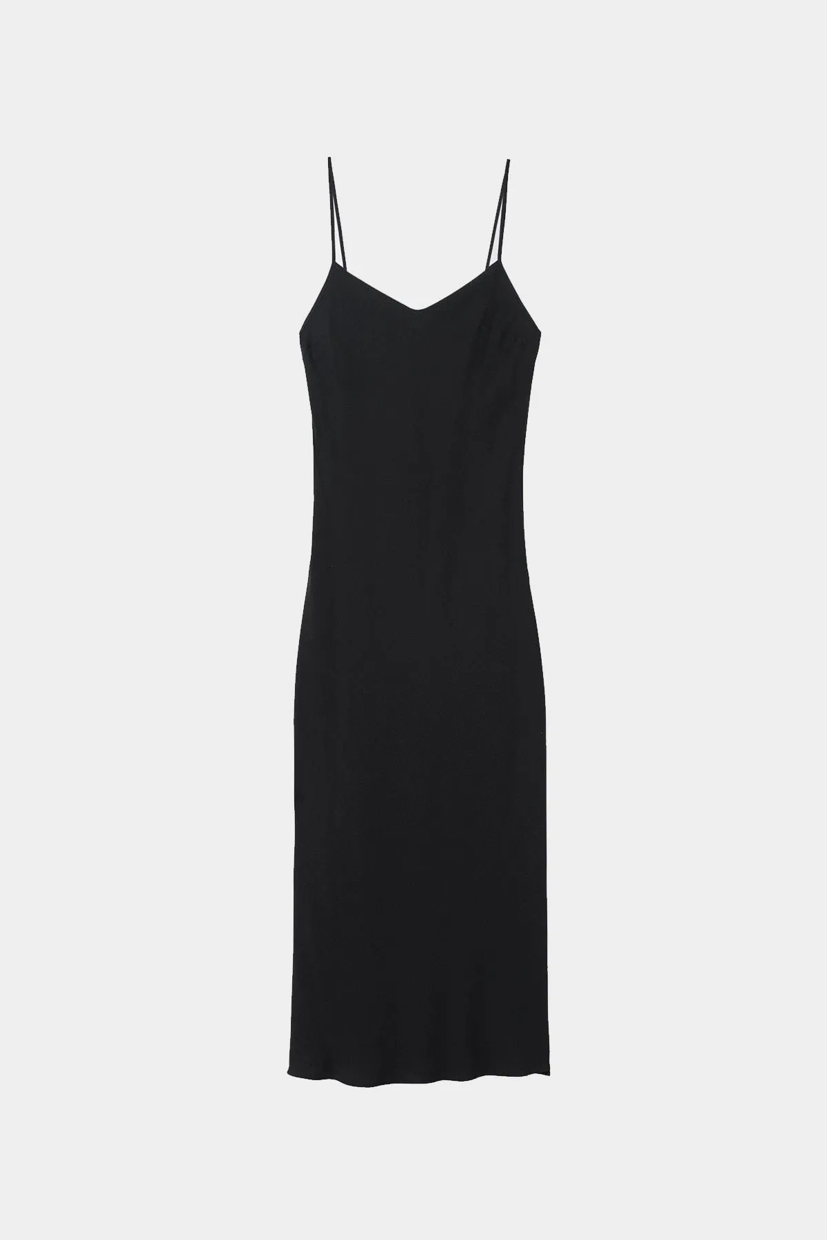 CUPRO BIAS SLIP DRESS | Black