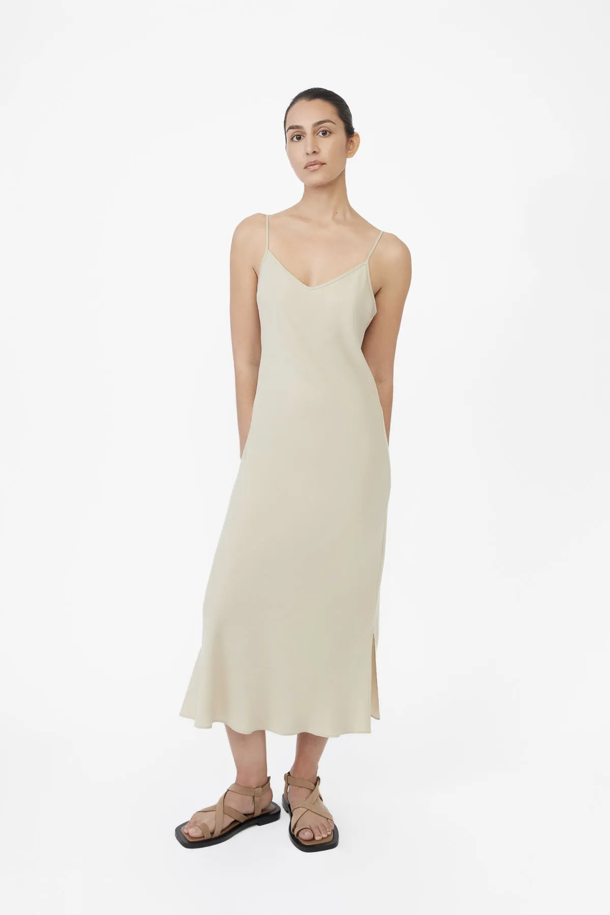 Cupro Bias Slip Dress