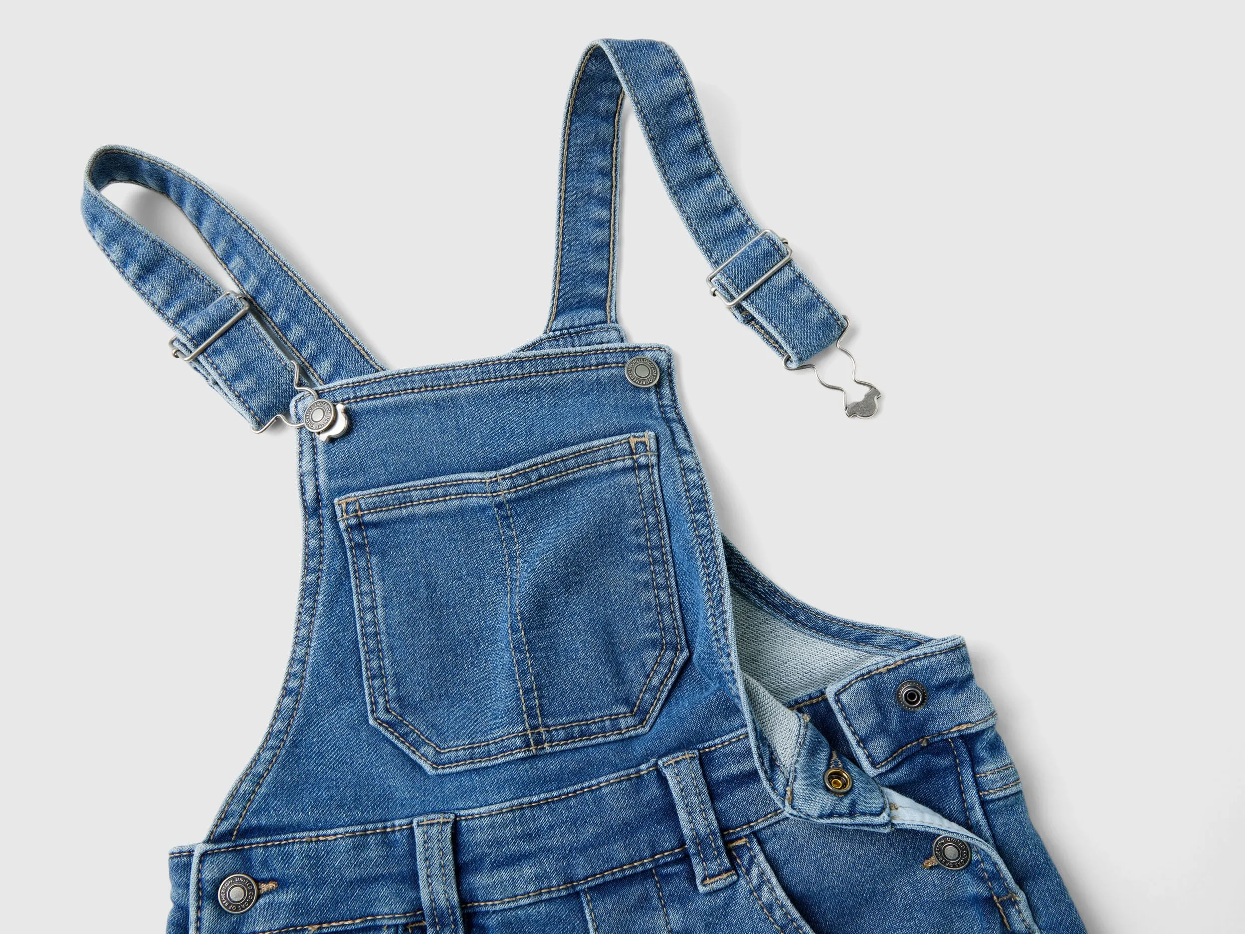 Denim dungarees - Blue | Benetton