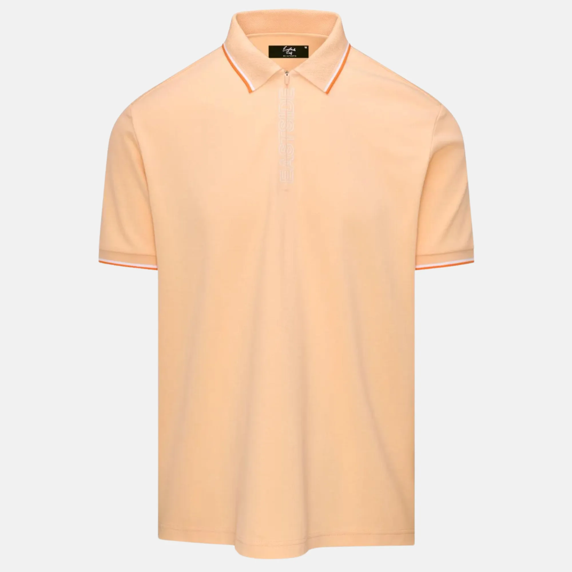 Eastside Golf Cantalope Orange Zip Polo