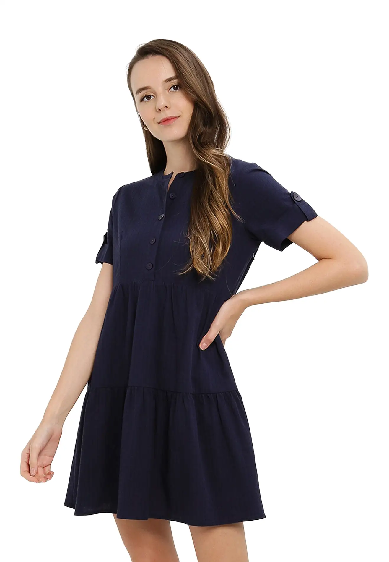 ELLE Apparel Ruffle Hem Mini Dress