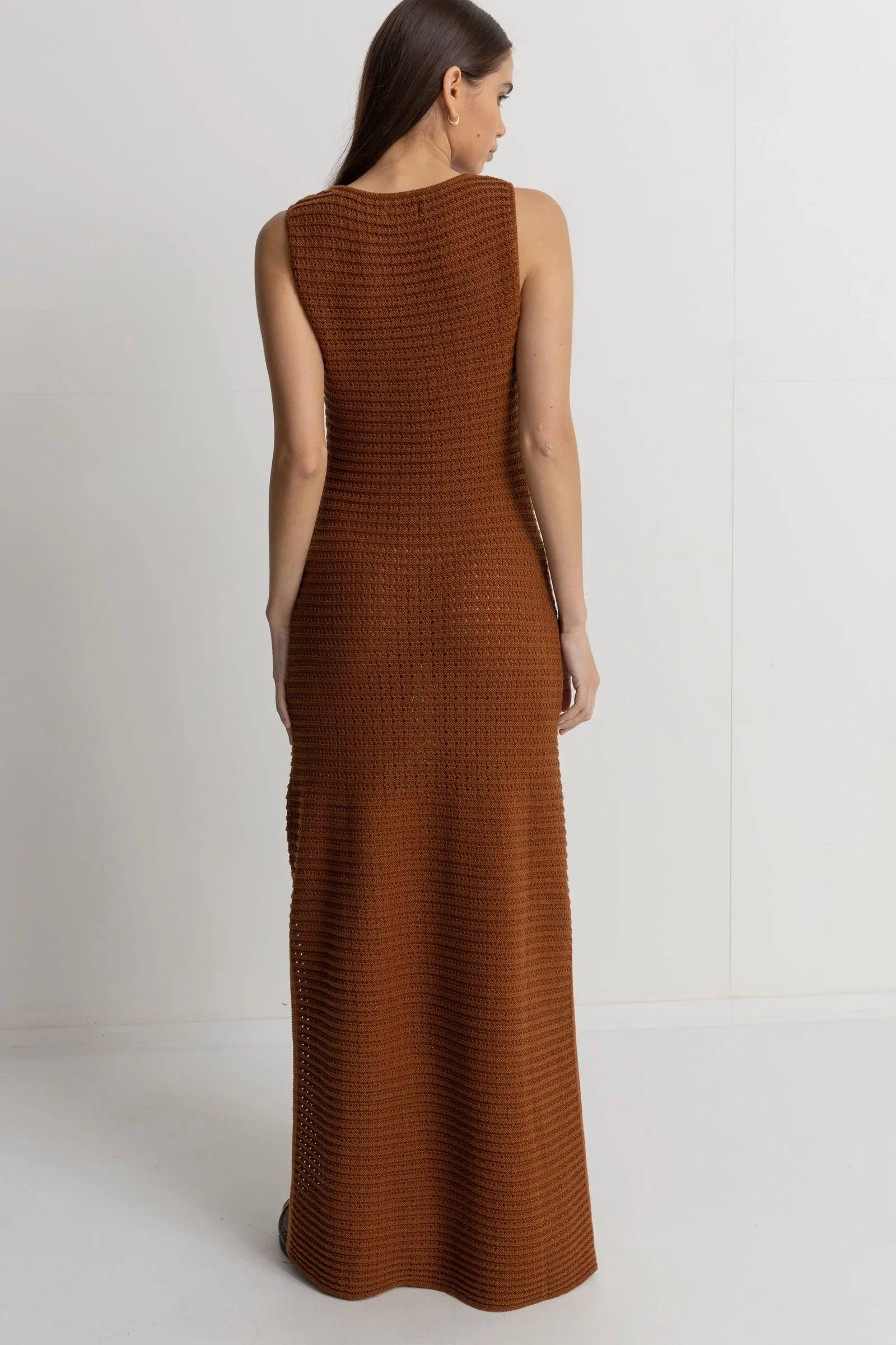 Evermore Knit Tank Maxi Dress Caramel