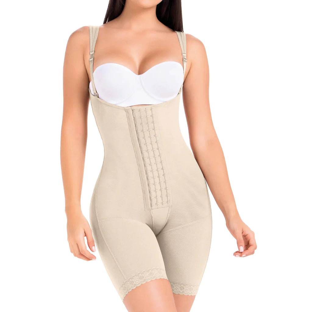 Fajas MariaE FQ100 | Body Shaper después de la cirugía para mujeres | Busto abierto y cierre frontal | Powernet