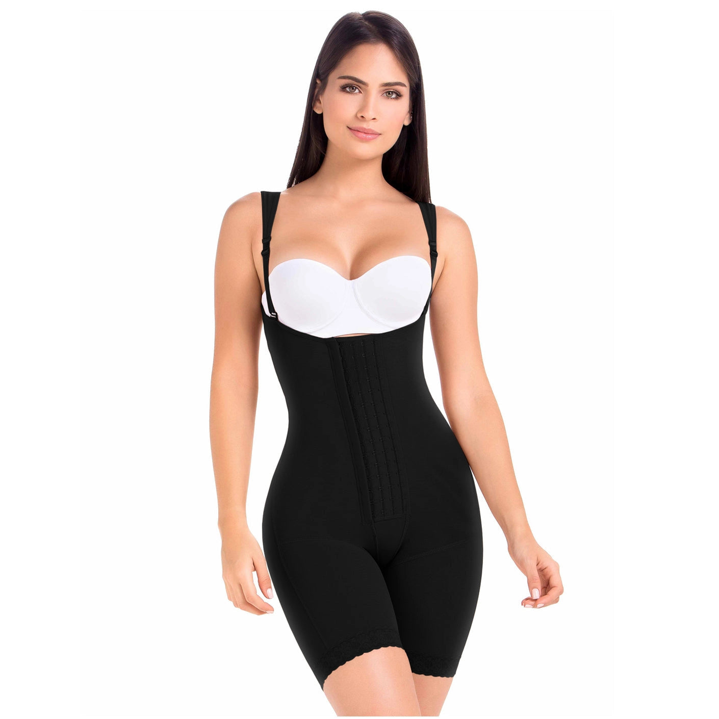 Fajas MariaE FQ100 | Body Shaper después de la cirugía para mujeres | Busto abierto y cierre frontal | Powernet