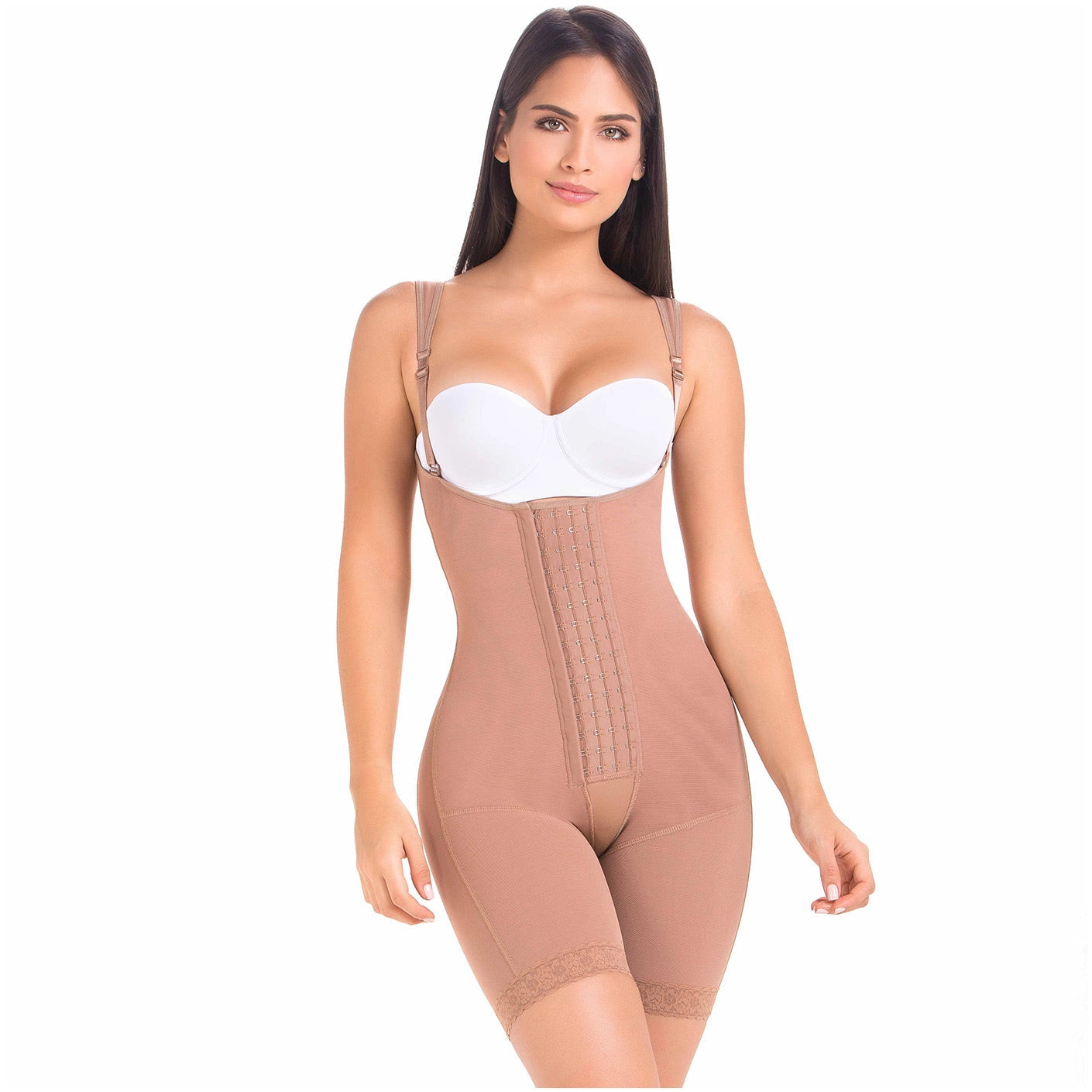 Fajas MariaE FQ100 | Body Shaper después de la cirugía para mujeres | Busto abierto y cierre frontal | Powernet