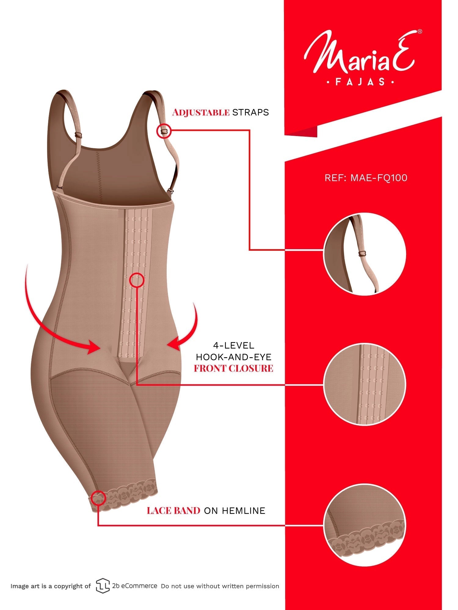 Fajas MariaE FQ100 | Body Shaper después de la cirugía para mujeres | Busto abierto y cierre frontal | Powernet