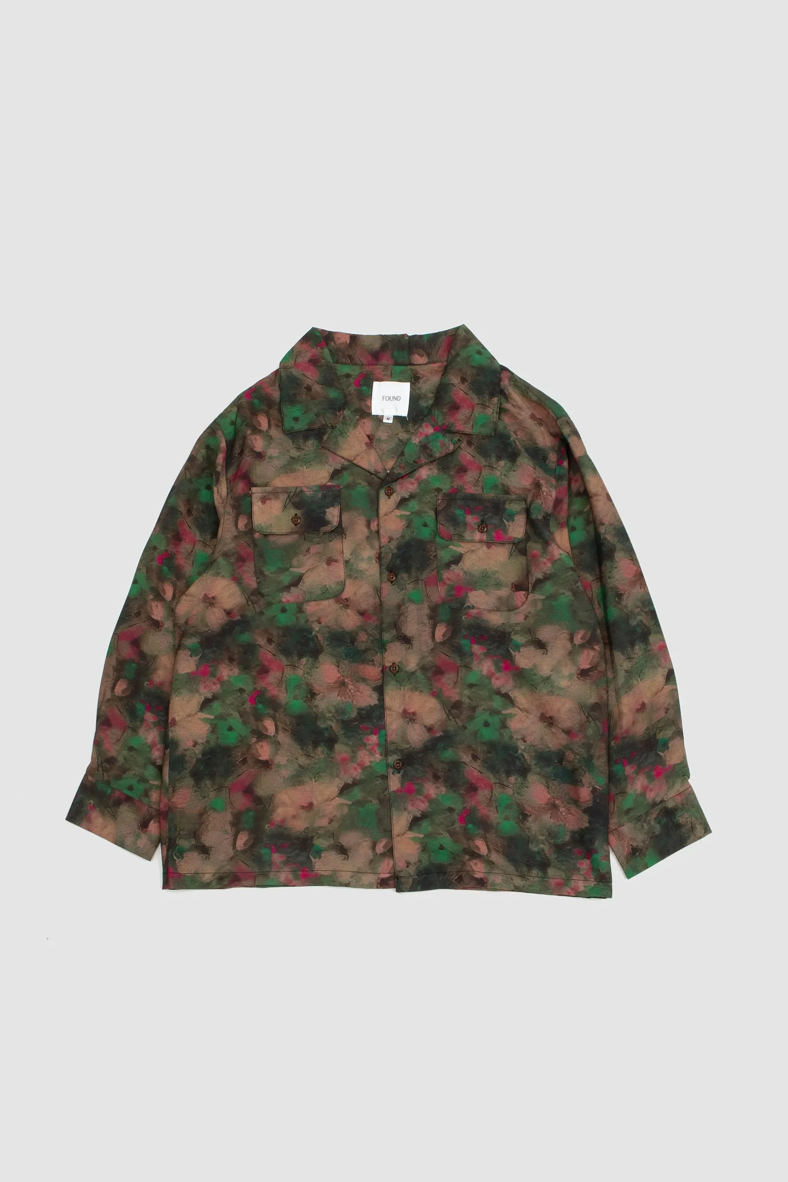 FOUND Charlot LS Camp Shirt Water Color Floral