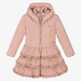 Girls Pink Puffer Coat