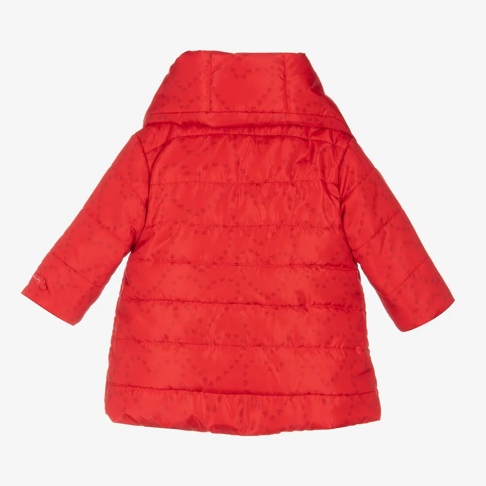 Girls Red Puffer Coat