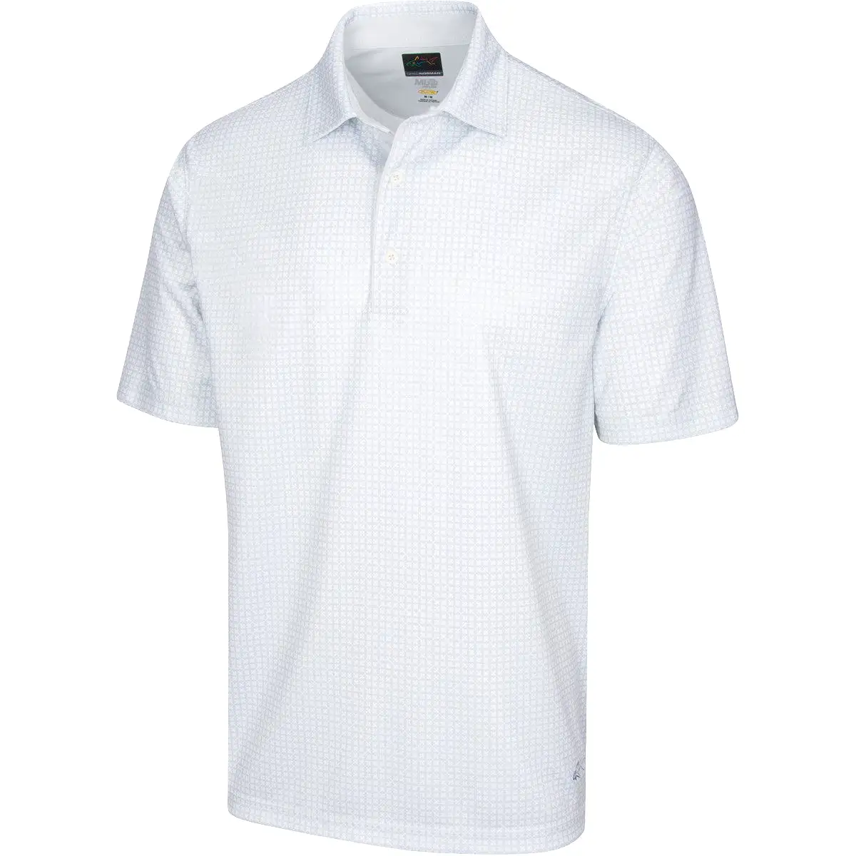 Greg Norman Mens Polo 2Below Fleur de Lis Shark Grey