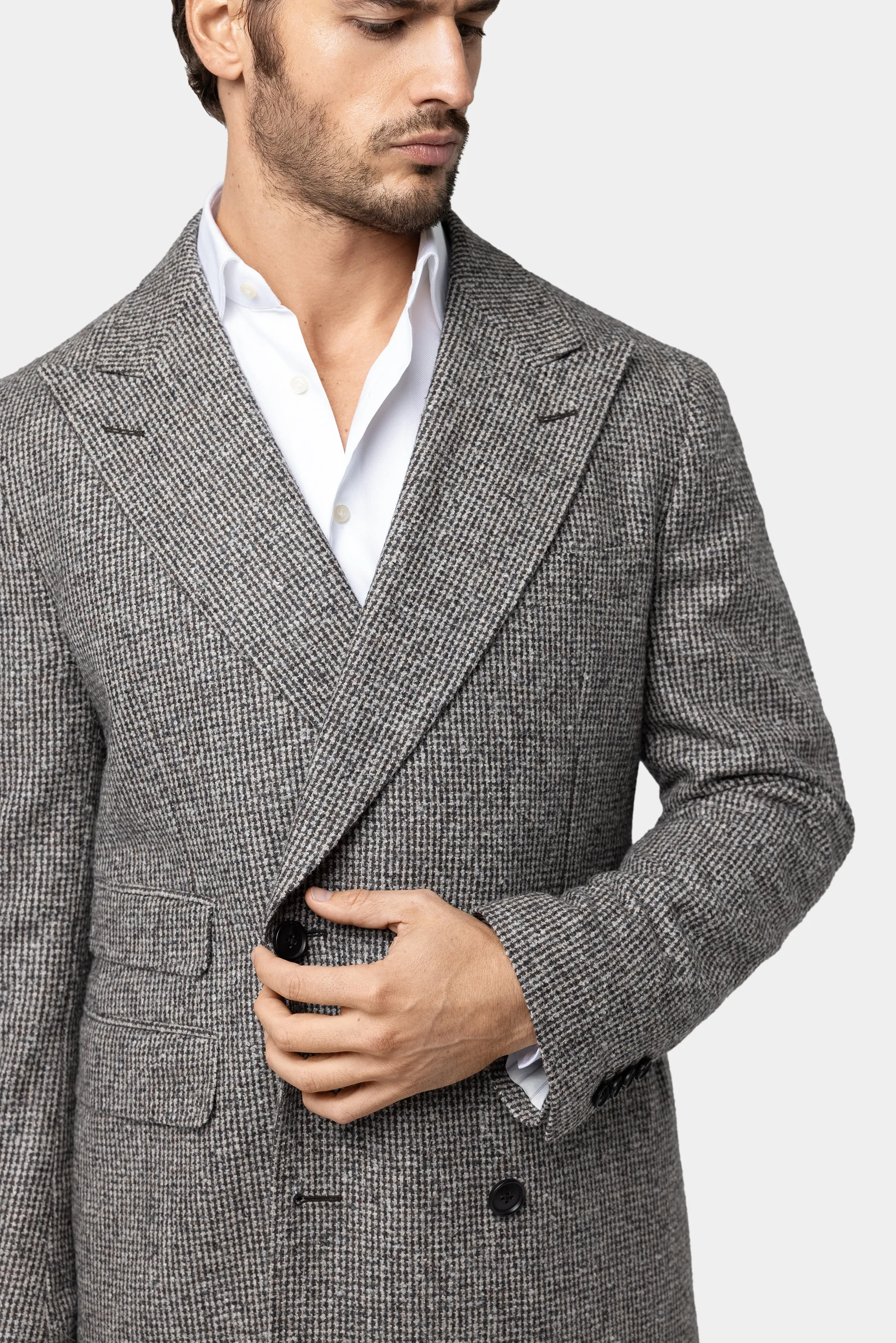 Grey Double breasted Coat