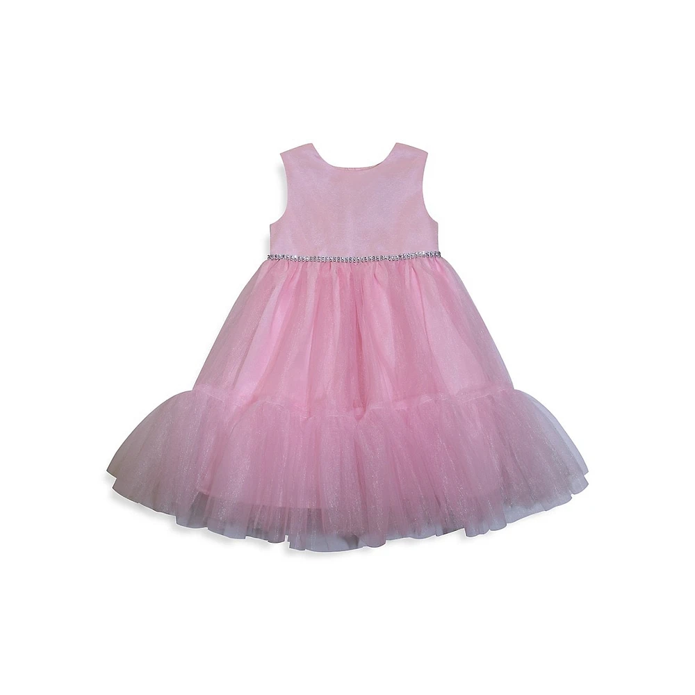 Hudson's Bay Toddler's Fit-&-Flare Ruffle-Hem Tulle Dress & Sequin Floral Peplum Jacket