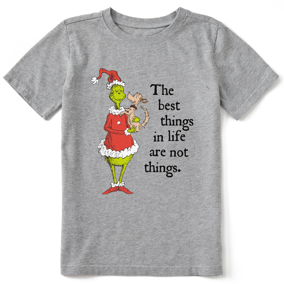 Kids Grinch & Max The Best Things Crusher Tee