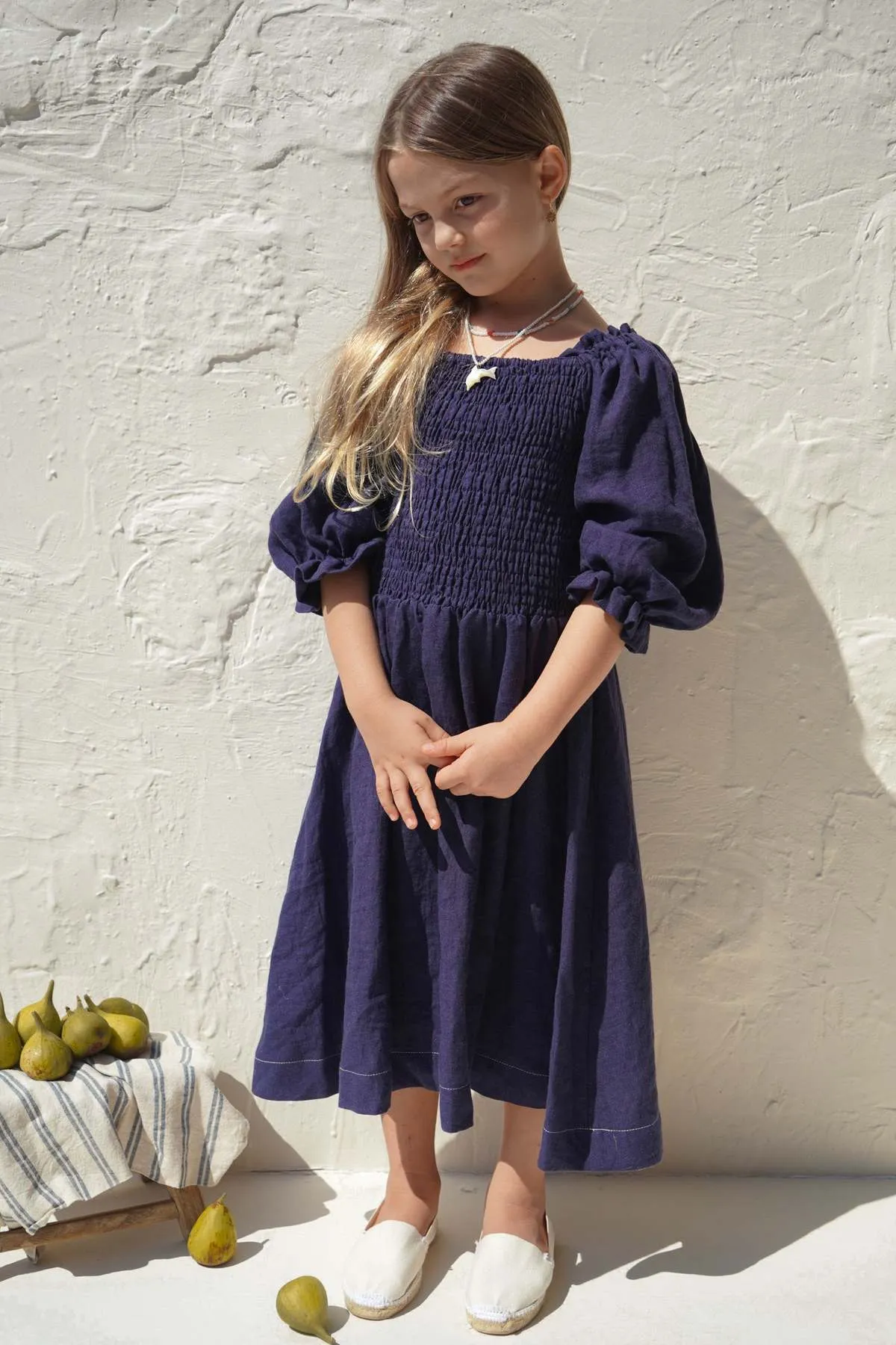 Kids House Of Paloma Hellenica Dress - Marine