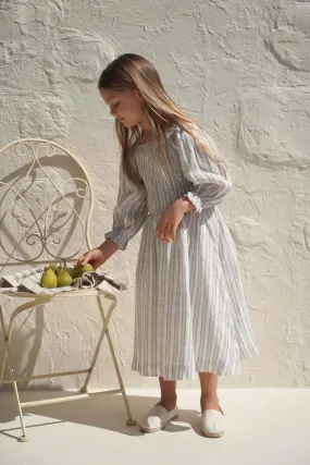 kids House Of Paloma Hellenica Dress - Santorini Linen