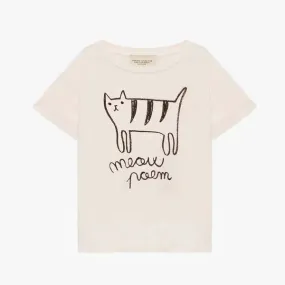 Kids Weekend House Kids Cat T Shirt - Soft Peach