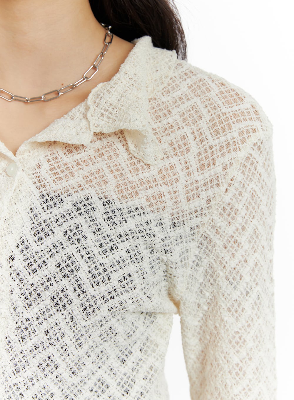 Lace Collar Cardigan CM405