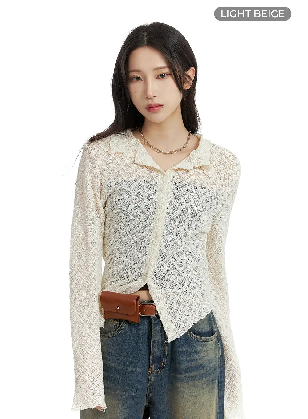 Lace Collar Cardigan CM405