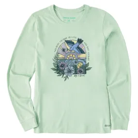 Life is Good CRUSH *MISSY* SAGE GREEN LS DREAMY FLORAL