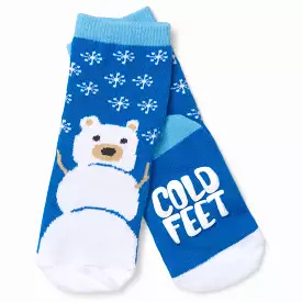 Little Blue House Blue Snow Bear Crew Socks