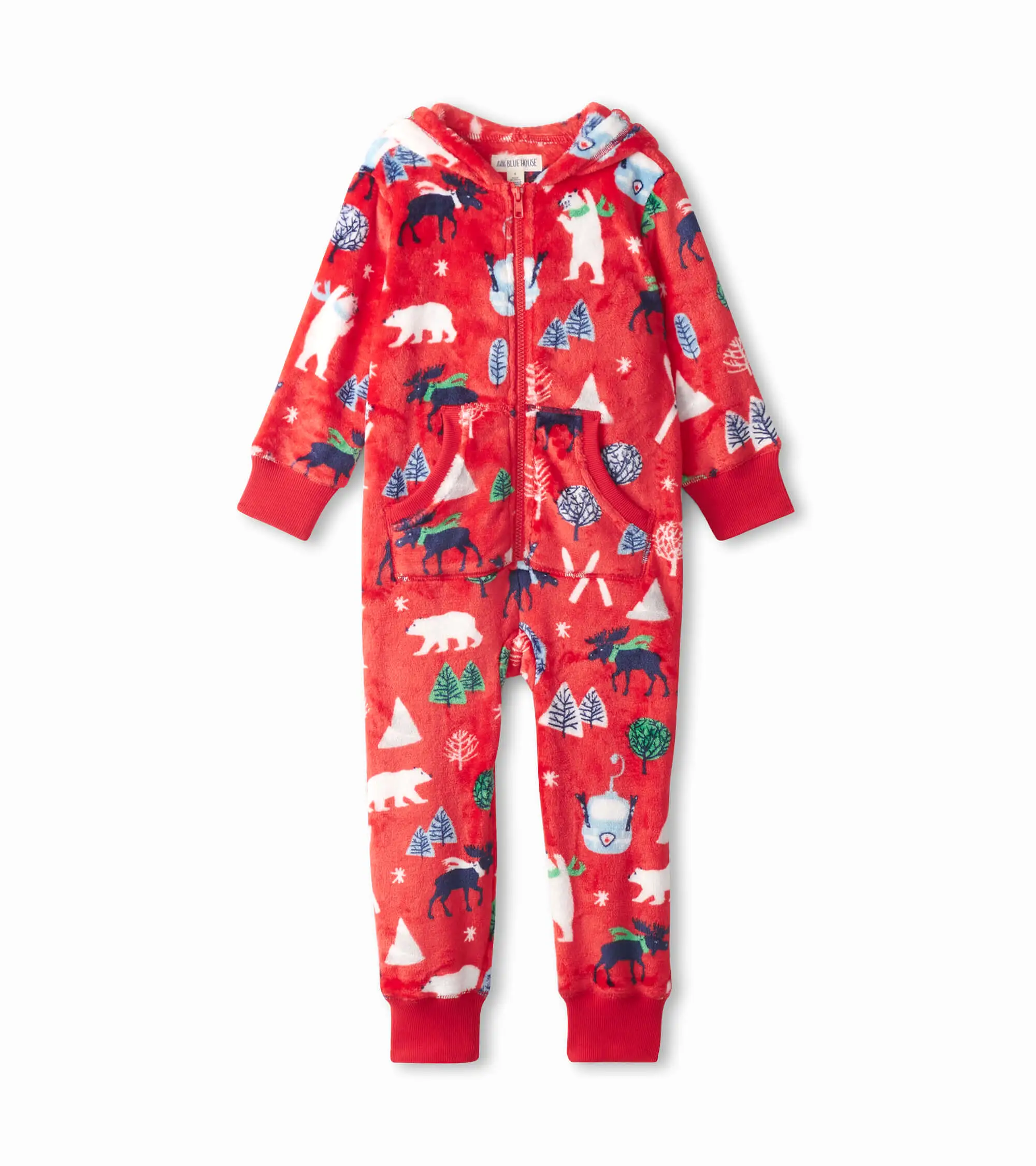 Little Blue House Vintage Ski Kids' Fleece Jumpsuit