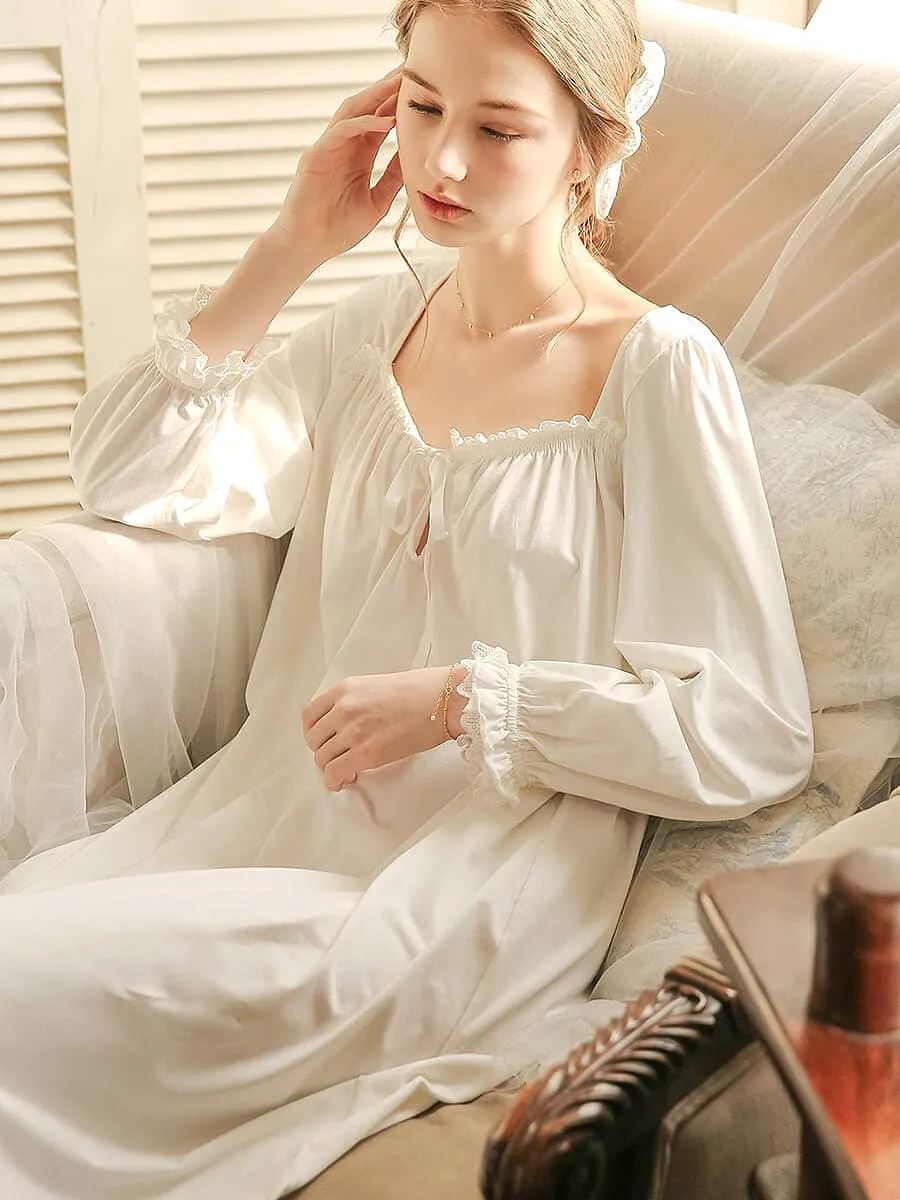 Long sleeve lace nightdress