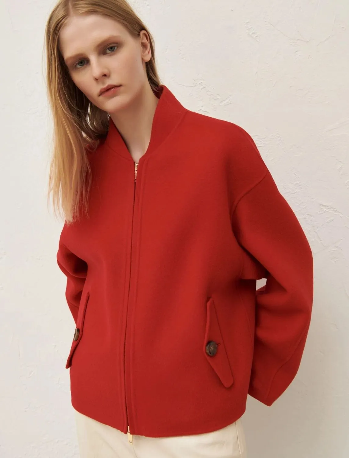 MEDUSA SHORT COAT RED