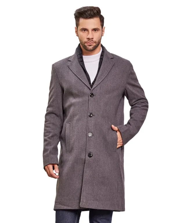 Men Coat Slate Color