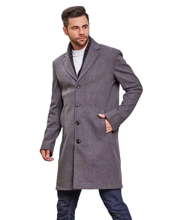 Men Coat Slate Color