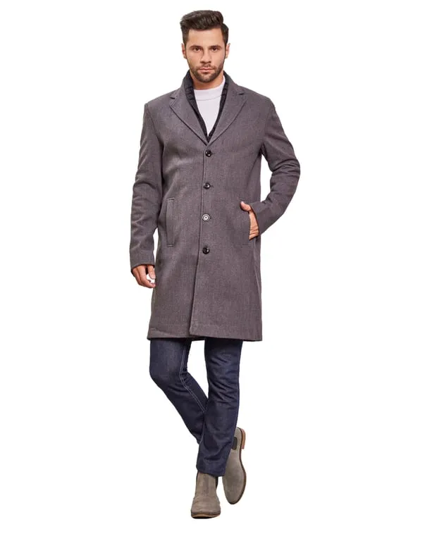 Men Coat Slate Color