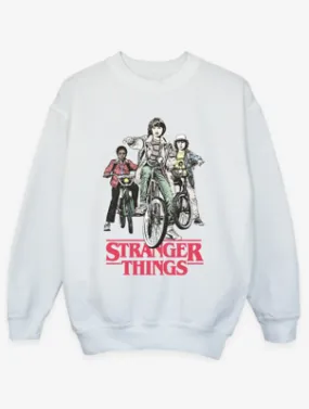 NW2 Stranger Things Retro Bikers Kids White Sweatshirt | Kids | George at ASDA