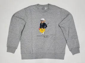 Nwt Polo Ralph Lauren Grey Golf Bear Teddy Bear Sweatshirt