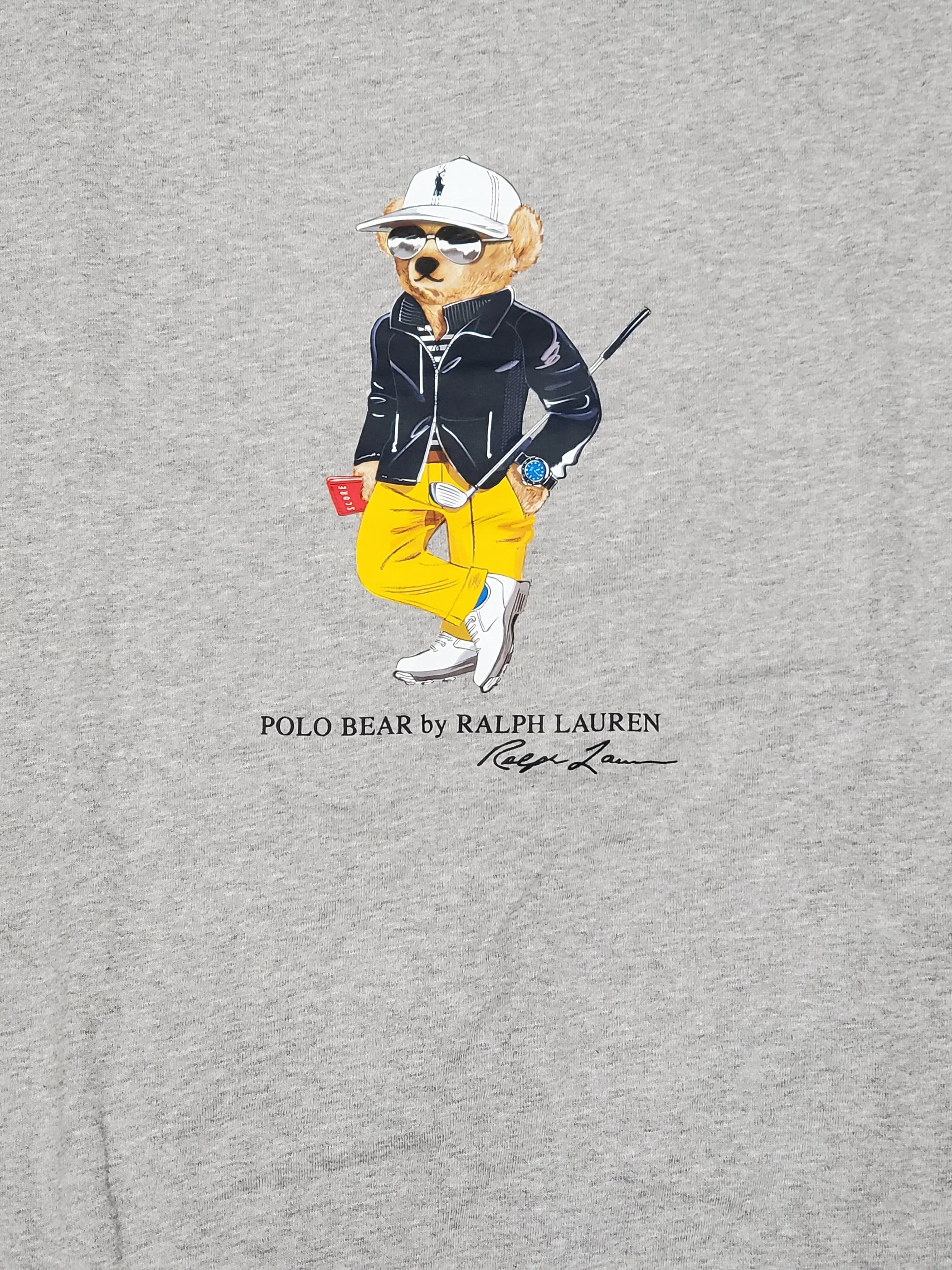 Nwt Polo Ralph Lauren Grey Golf Bear Teddy Bear Sweatshirt