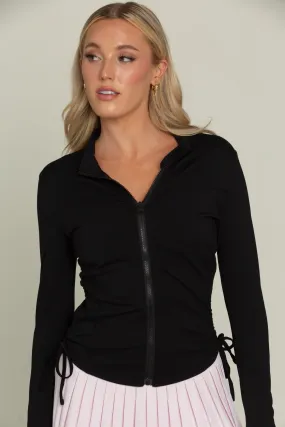 Onyx Side Tie Athletic Jacket