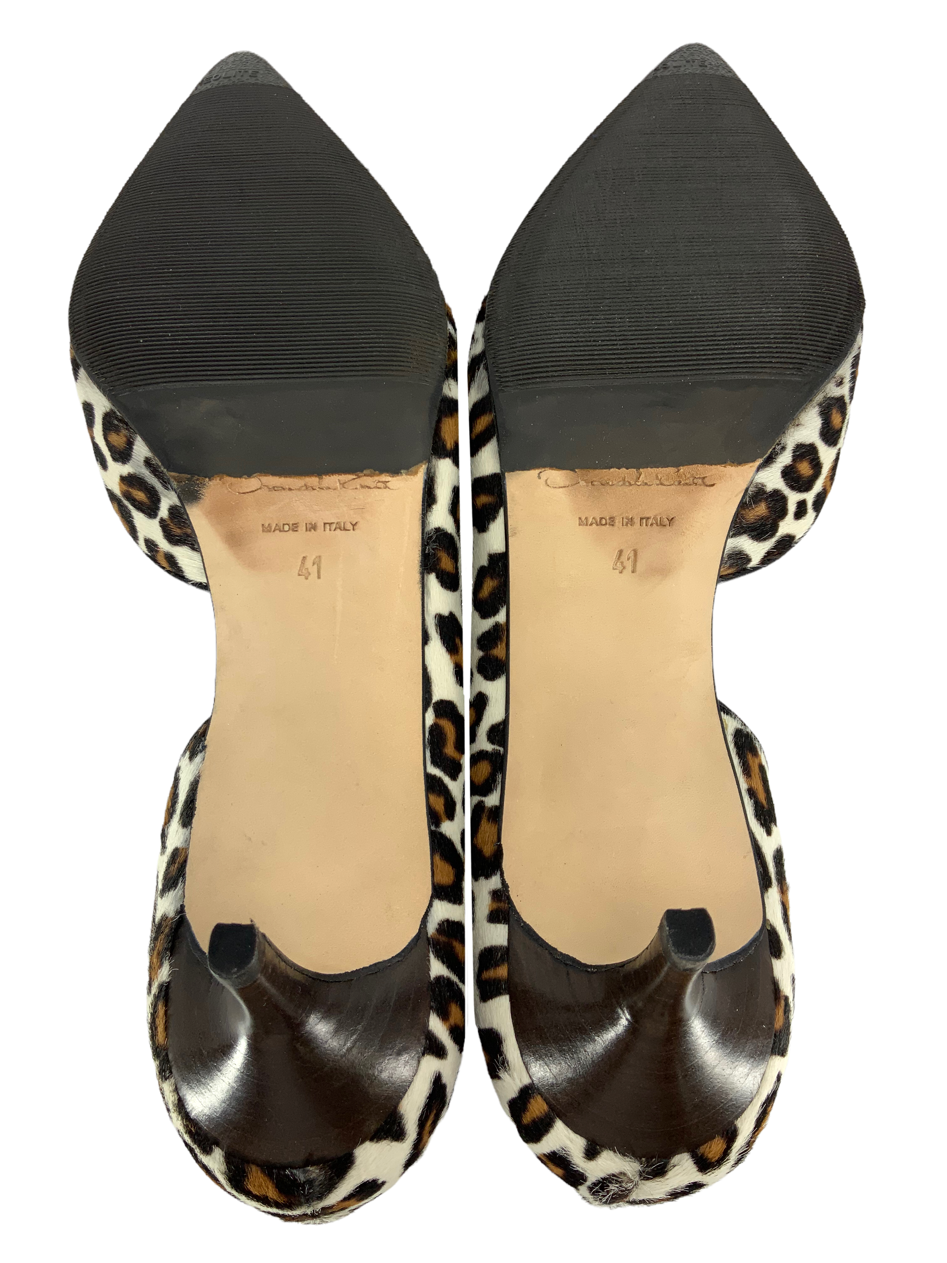 Oscar de la Renta Pony Hair Miss Lulu Pumps Size 11