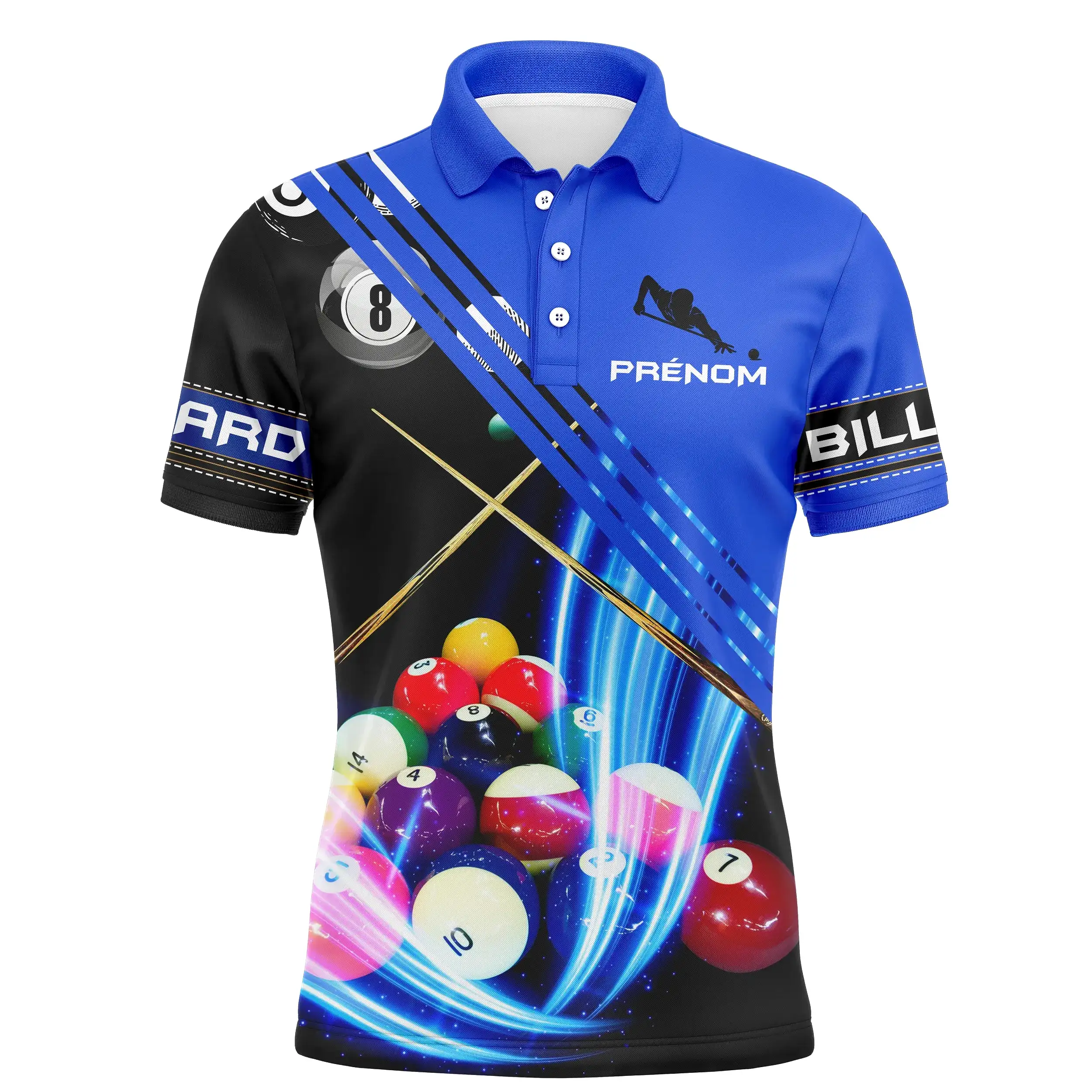 Polo De Billard Professionnel Personnalisé, Queue De Billard, Idée Cadeau Fan Billard - CT28062337