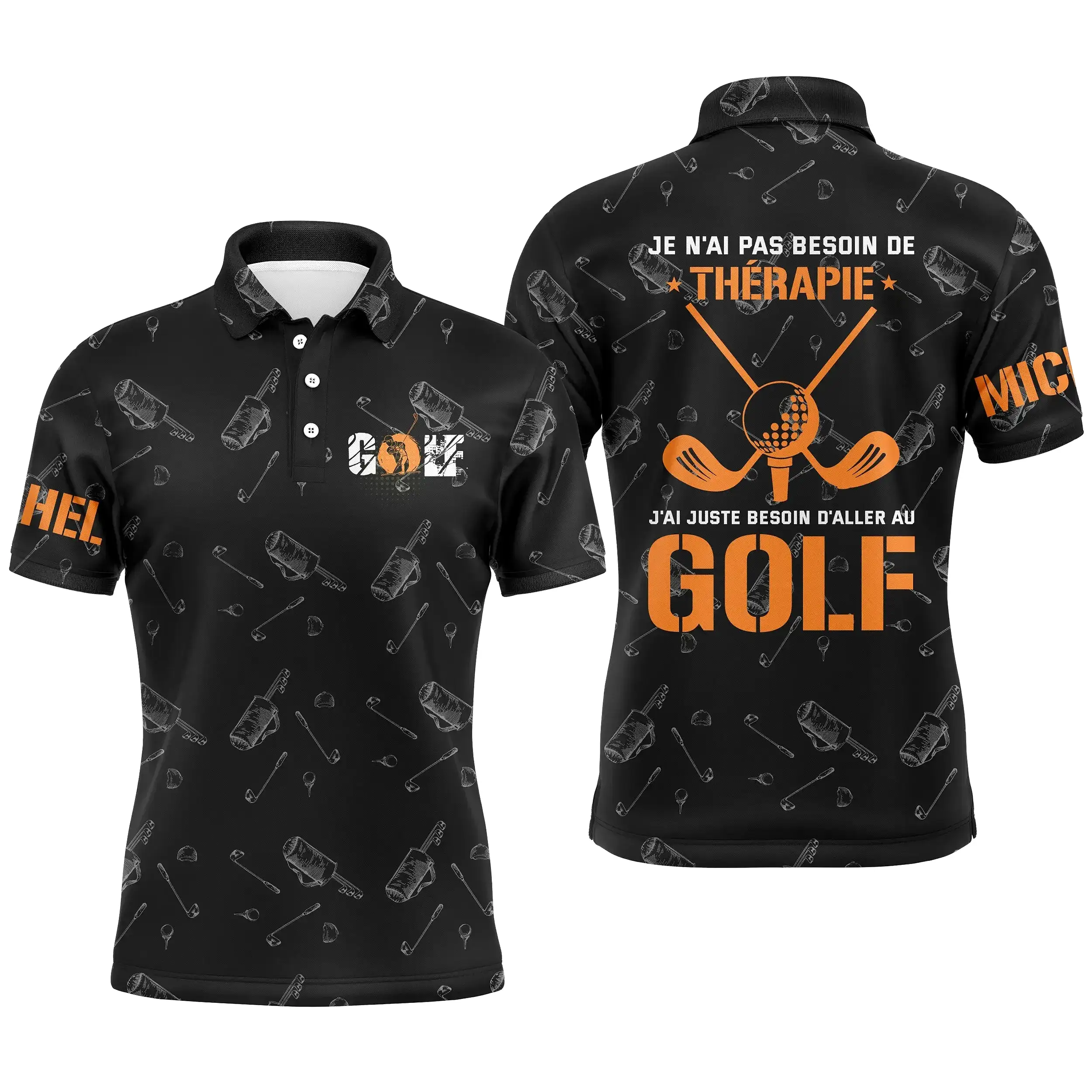 Polo Golf Homme Femme, Pas Besoin De Thérapie J'ai Juste Besoin D'aller Au Golf - CT10082221