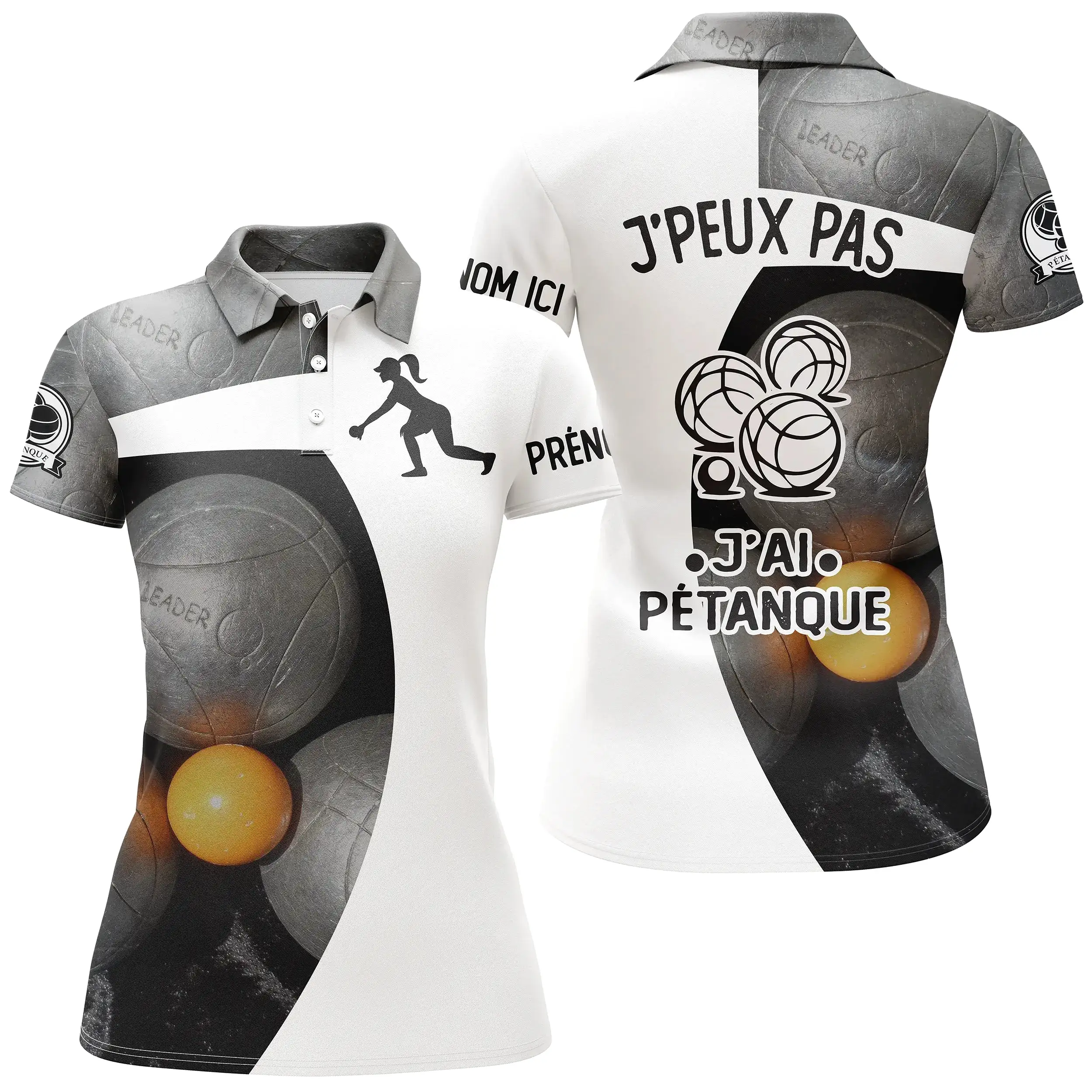 Polo Pétanque Homme Femme, Cadeau Humour Bouliste, J'peux Pas J'ai Pétanque - CT02122226