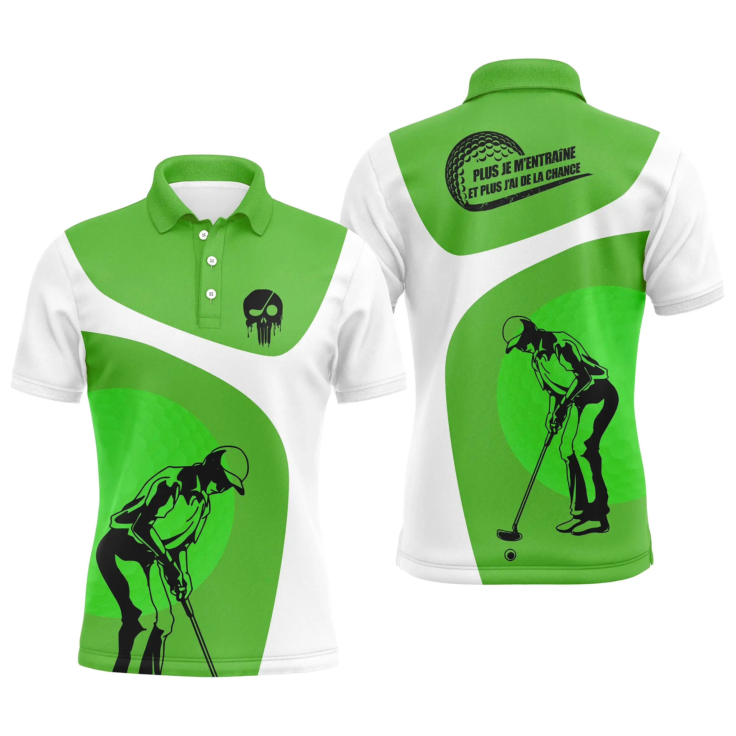 Polo à Séchage Rapide pour Fan de Golf, Golfeur, Golfeuse, Polo de Sport Homme Femme, Polo Shirts de Golf, Cadeau Original Golfe