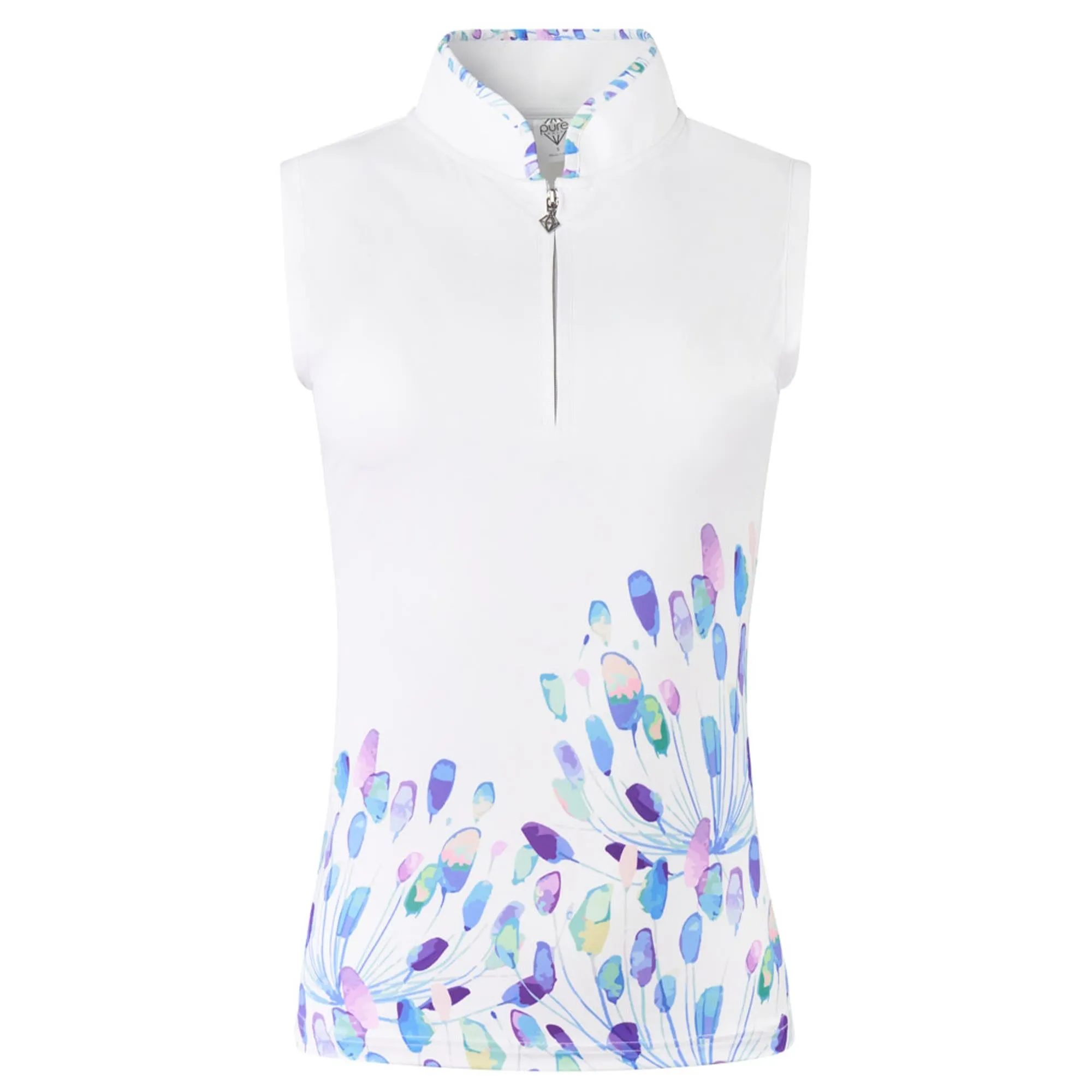 Pure Golf Aria Sleeveless Ladies Golf Polo Shirt Opal Wish