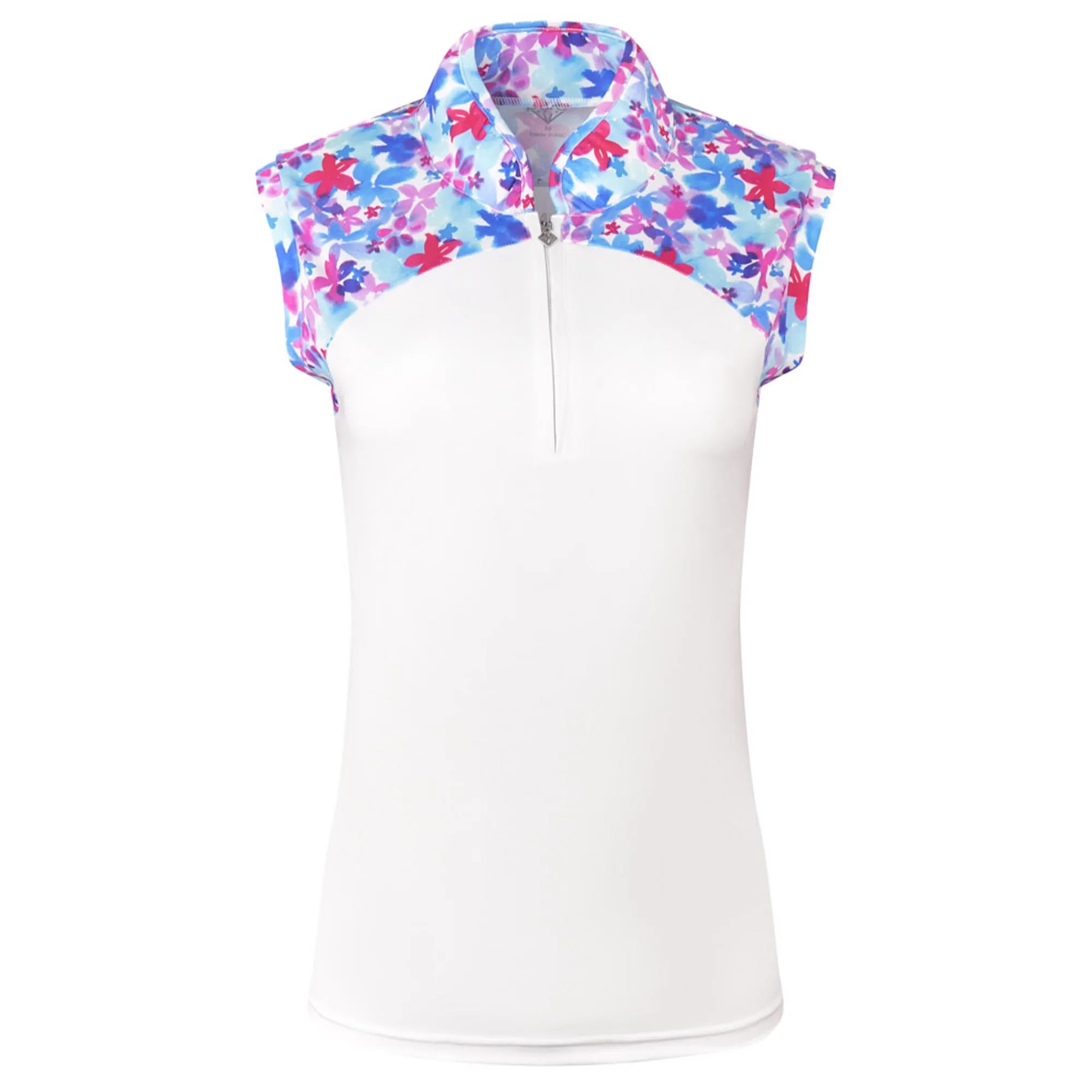 Pure Golf Spirit Ladies Sleeveless Golf Polo Watercolour Daydream