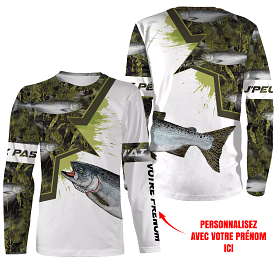 Pêche Au Saumon, Cadeau Original Pêcheur, Peau Du Saumon, Camouflage, Cadeau Personnalisé, J'peux Pas J'ai Pêche - CTS12042204